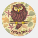 Search for owl on branch stickers Animal