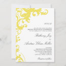 Search for yellow and grey wedding invitations Classic