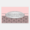 Search for damask rectangle wedding stickers Silver