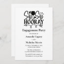 Search for toast engagement party invitations Black and white