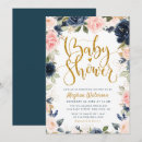 Search for blush floral baby shower invitations Blue