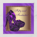 Search for gold high heel shoe invitations 50th
