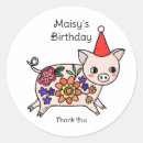 Search for round pig stickers Farm birthday party