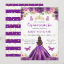 Search for dark purple quinceanera invitations Floral