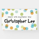 Search for blue birthday banners White