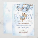 Search for balloon baby boy shower invitations Beary cute baby