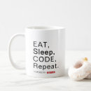Search for eat sleep code repeat mugs Funny