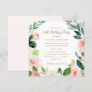 Search for watercolor 30th birthday invitations Gold