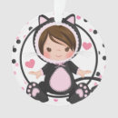 Search for cat girl and christmas tree decorations Baby girl