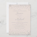 Search for blush and silver wedding invitations Glitter