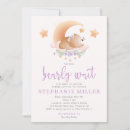Search for bear baby girl shower invitations Cute