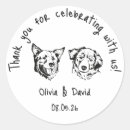 Search for dog wedding stickers Elegant