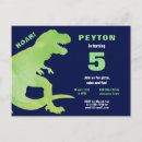 Search for green dinosaur invitations Watercolor