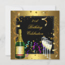 Search for champagne 21st birthday invitations Gold