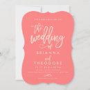 Search for coral wedding invitations Whimsical