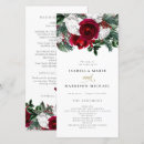 Search for burgundy and gold wedding programs Order of service