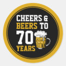 Search for 70 year old stickers Cheers to 70 years