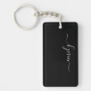 Search for black rectangle key rings Birthday