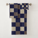 Search for blue and brown bath towels Chequered