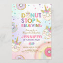 Search for unicorn doughnut birthday invitations Whimsical