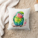 Search for green parrot cushions Exotic