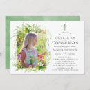 Search for botanical first communion invitations Trendy