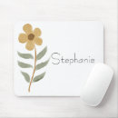 Search for yellow flower mousepads Typography