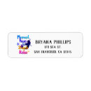 Search for beachy return address labels Colourful