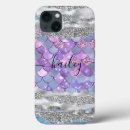Search for sparkly silver glitter iphone cases Monogrammed trendy metallic modern
