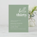 Search for hello thirty invitations Script