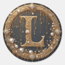 Search for letter l monogram stickers Golden