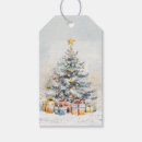 Search for christmas tree gift tags Watercolor