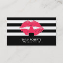 Search for black and white stripes business cards Cosmetologist