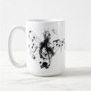 Search for music notes mugs Black and white