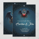 Search for fantasy bird invitations Blue