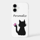 Search for adorable kitten iphone cases Black and white
