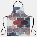 Search for blue geometric pattern aprons White