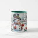 Search for vintage snowman mugs Whimsical