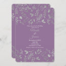 Search for lilac and silver wedding invitations Lavender