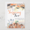 Search for two spooky birthday invitations Pumpkin