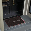 Search for last name doormats Black and white