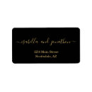 Search for black and gold address labels weddings Calligraphy