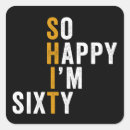 Search for funny 60th birthday stickers Sixty