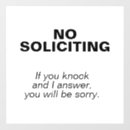 Search for no soliciting signs Knock