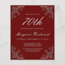 Search for burgundy and silver birthday invitations Elegant