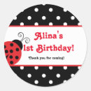 Search for red polka dot stickers Ladybug