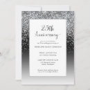 Search for 25th silver wedding anniversary invitations Simple