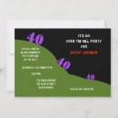Search for over the hill 40th birthday invitations Forty