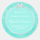 Search for damask bridal shower stickers Aqua