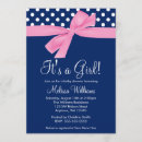 Search for pink and navy baby shower invitations Cute